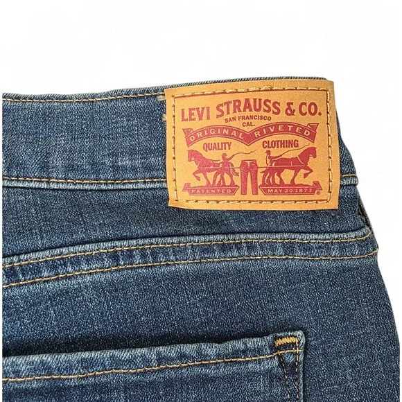 Levis 311 Shaping Skinny Jeans Womens 31 Dark Wash Blue Denim Stretch - Picture 12 of 12